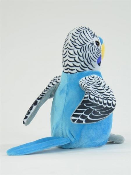 Actual product image Kögler Talking budgie blue babbling animal with microphone, speaks after (21 cm)
