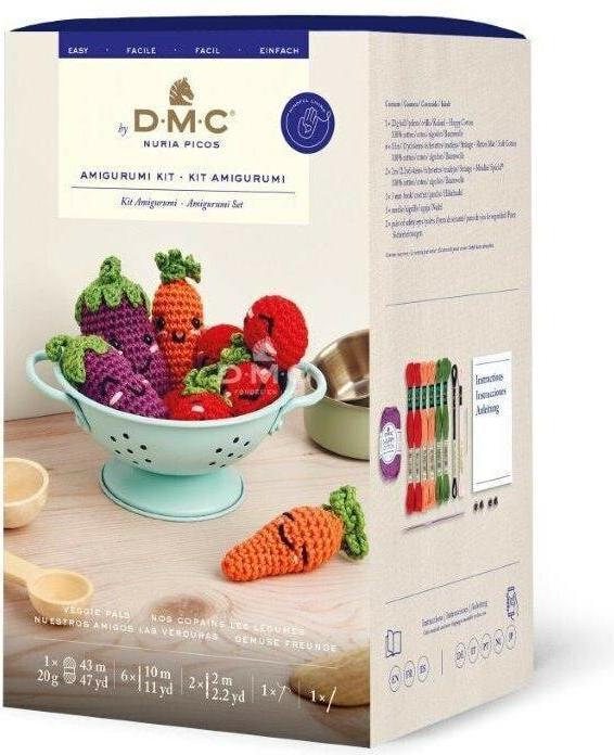 Immagine prodotto DMC Set uncinetto Cable Amigurumi Veggie pals, Motivo: Smiley, Set: Sì