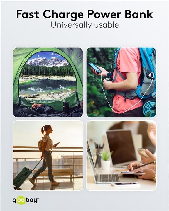 Produktbild Goobay Schnelllade-Powerbank (10000 mAh, 22.50 W, 37 Wh)