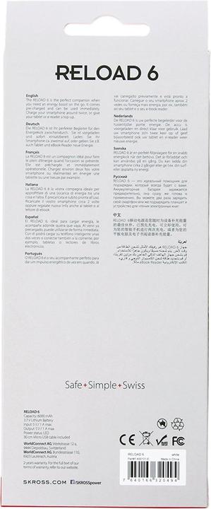 Image du produit Skross Recharge 6 (6000 mAh, 22.20 Wh)