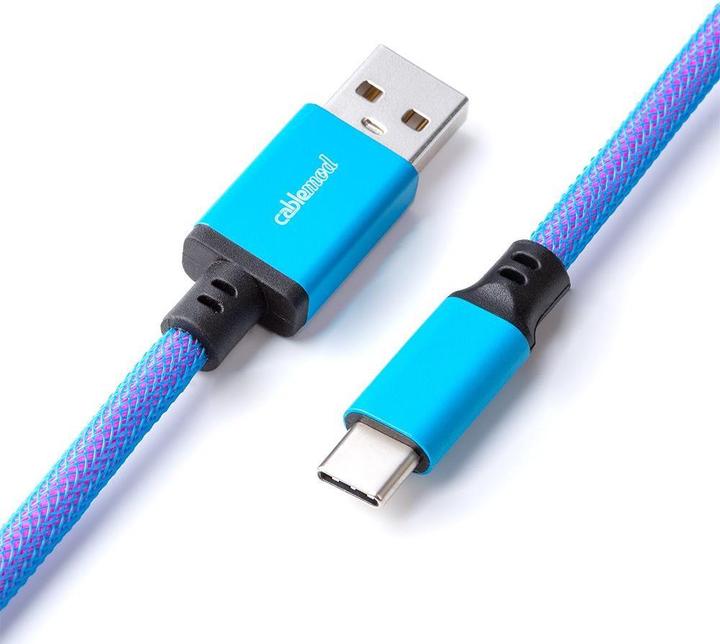 Produktbild CableMod Classic Coiled Keyboard Cable USB-C zu USB Typ A, Galaxy (1.50 m, USB 2.0)