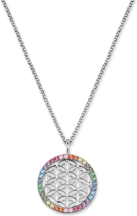 Engelsrufer Halskette Lebensblume (925er Silber rhodiniert, 50 cm)