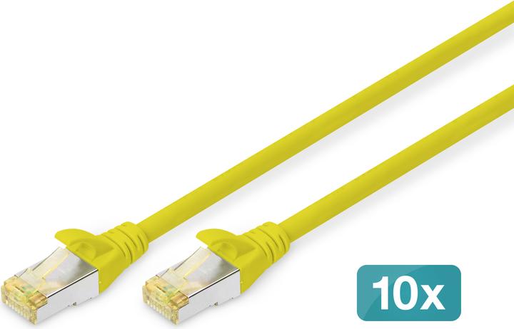 Actual product image Digitus CAT 6A S/FTP patch cord, 10 pieces (S/FTP, CAT6a, 1 m)