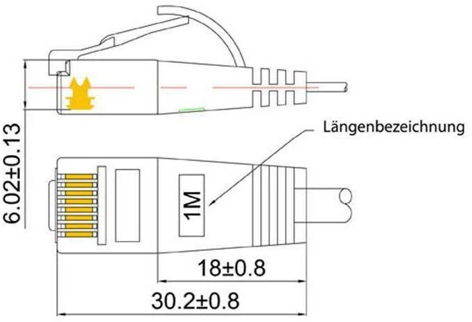 Produktbild Wirewin Netzwerkkabel (U/UTP, CAT6, 0.75 m)