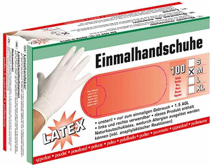 Produktbild Kerbl Handschuhe Latex Gr.M leicht gepudert,VE:100St. (M)