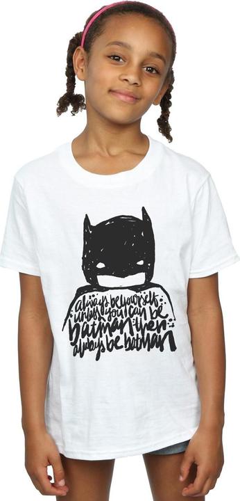 Actual product image Girls Batman Always Be Yourself Cotton T-Shirt (140, 146)