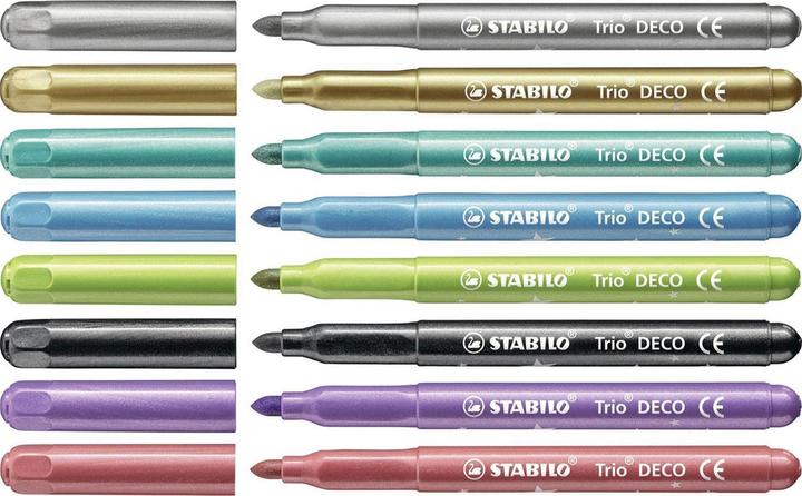 Produktbild STABILO Trio DECO Metallic-Filzstift (Mehrfarbig, 8 x)