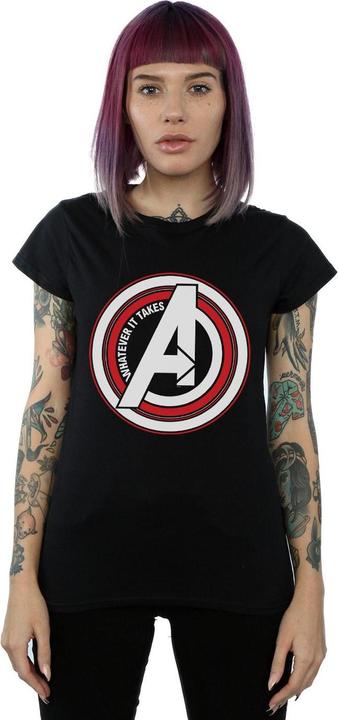 Image du produit T-shirt en coton avec symbole Womens/Ladies Avengers Endgame Whatever It Takes (XL)