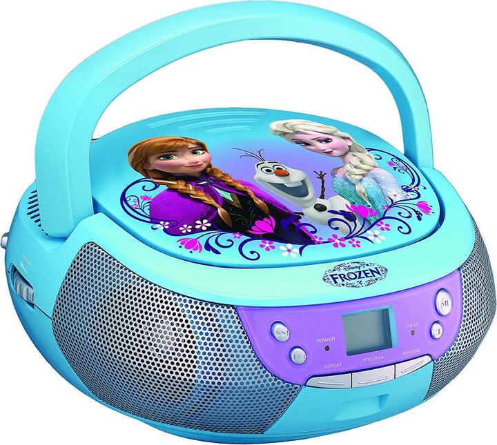 eKids Disney Frozen CD player with microphone for children portable Anna and Elsa -430