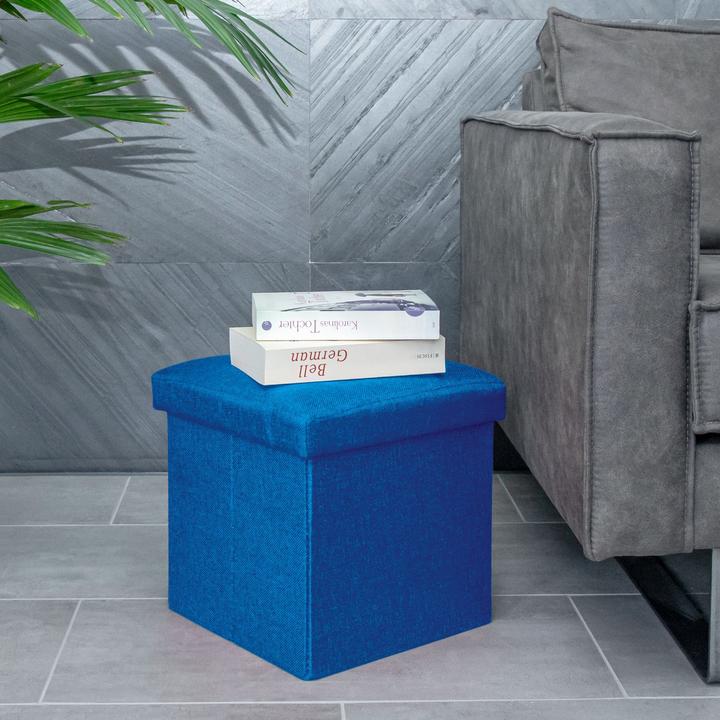 Produktbild Intirilife Sitzhocker 30x30x30 cm in OZEAN BLAU