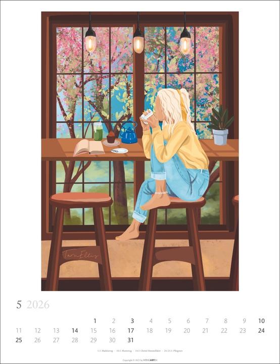 Actual product image Book Love Kalender 2026 (30 x 39 cm, German)