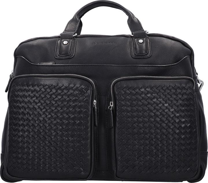 Actual product image Bugatti Woven briefcase leather 48 cm