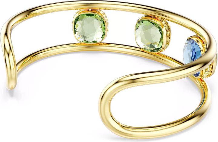 Immagine prodotto Swarovski Chroma Armreif Kissenschliff Grün Gold (16.50 cm, Metallo Swarovski)