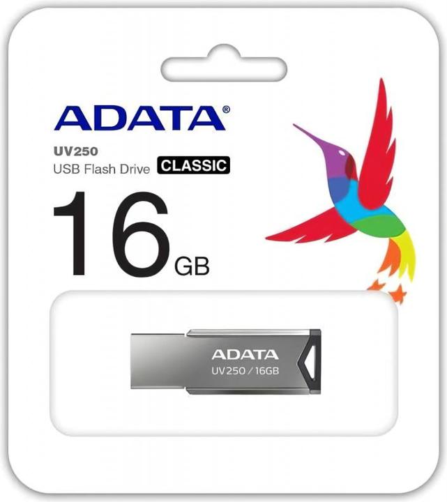 Produktbild Adata USB 2.0 Flash Drive UV250 16GB BLACK (16 GB, USB-A)
