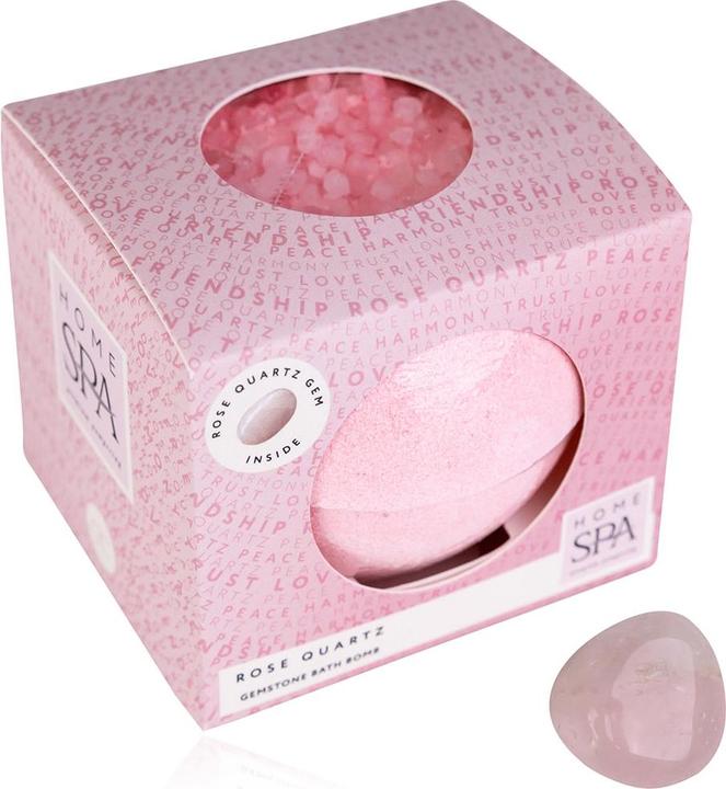 Image du produit Accentra Bombe de bain HOME SPA avec pierre de quartz rose au coeur (Bombe de bain)