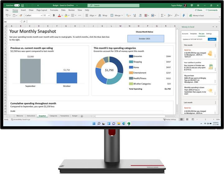 Image du produit Lenovo ThinkVision P27h-30 (2560 x 1440 pixels, 27")