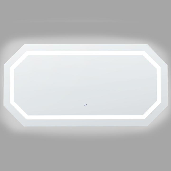 Image du produit Beliani Miroir de salle de bain avec éclairage LED octogonal 120 x 60 cm LOCMARIAQUER (120 x 60 cm)