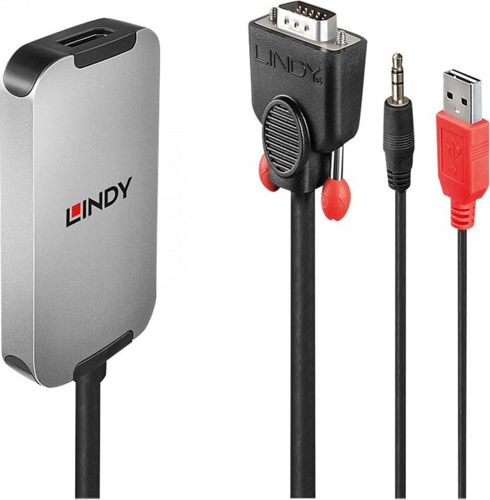 Actual product image Lindy VGA to Converter (0.18 m, DisplayPort)