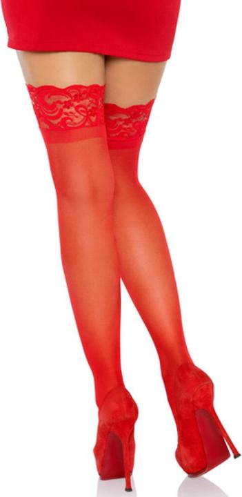 Immagine prodotto Leg Avenue Taglia Plus Size Trasparente Stay Up"S Red Plus Size (XXL)