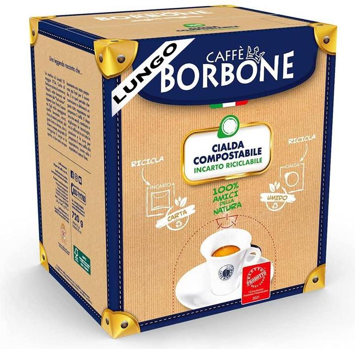 Produktbild Caffè Borbone Kaffeepads Rossa Lungo (50 Pads) (50 x Port.)