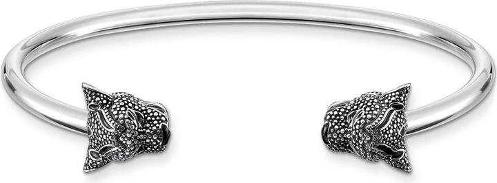 Produktbild Thomas Sabo Armreif Black Cat (17.50 cm, Silber 925, Emaille)