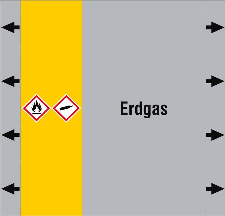 Actual product image Brady ISO 20560 Pipe markers - Gas