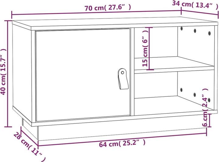Produktbild VidaXL Lainey (70 x 34 x 40 cm)