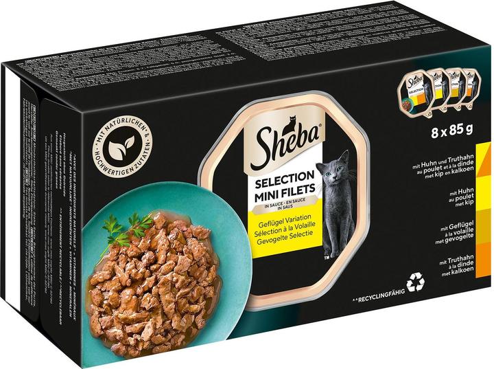 Image du produit Sheba Variation de volaille, sélection en sauce, 8x85g (Adulte, 8 pcs, 85 g)