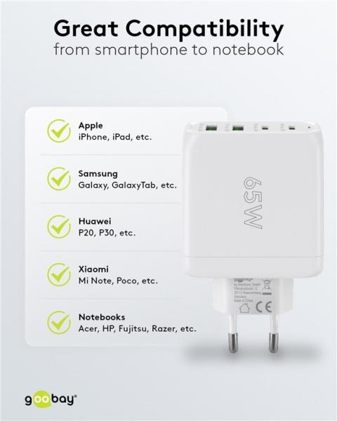 Actual product image Goobay Multiport quick charger (68 W)