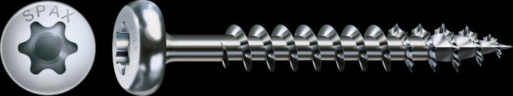 Produktbild Spax Schraube R 88093 Ruko m.Spitze/T-STAR 5 x 80/61-T20 Stahl galvanisch verzinkt WIROX (100 Schrauben pro Stück)