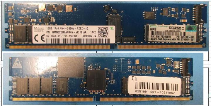 Image du produit HPE SPS-NVDIMM 16GB 1RX4 NN4 (1 x 16GB, RAM DDR4)