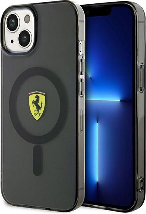 Actual product image Ferrari FEHMP14SURKK iPhone 14 6.1" black/black hardcase Translucent Magsafe (Apple iPhone 14)