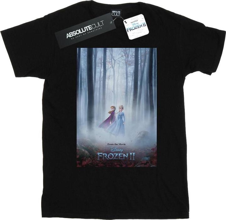 Actual product image Disney Womens/Ladies Frozen 2 Movie Poster Cotton Boyfriend T-Shirt (XL)
