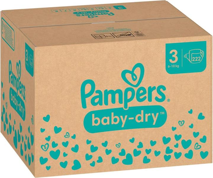 Immagine prodotto Pampers Baby-Dry (Dimensione 3, Pacco mensile, 222 Pezzo/i)