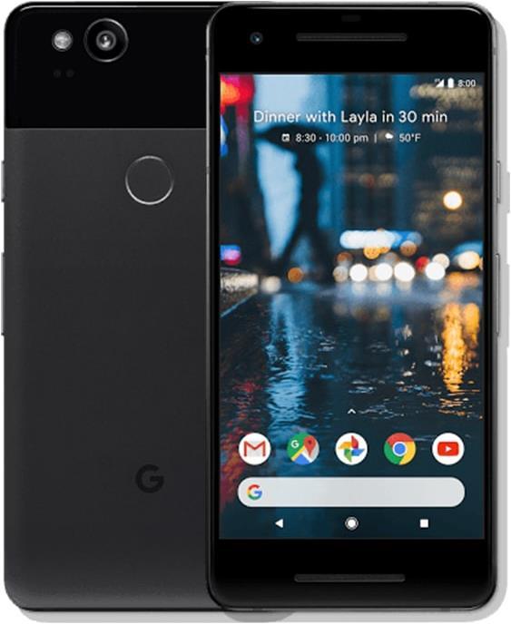 Google Pixel 2 (128 GB, Just Black, 5", Single SIM, 12.20 Mpx, 4G)
