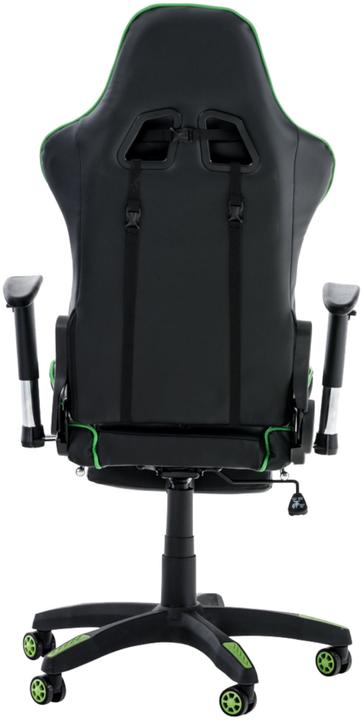 Actual product image CLP Turbo racing office chair with footrest, black/green