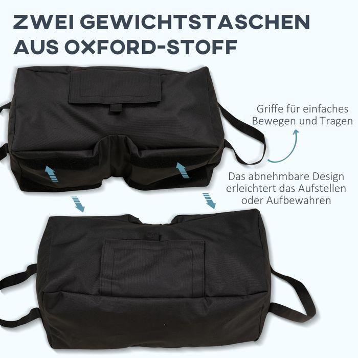 Immagine prodotto Swisshandel24 Supporto per ombrellone Sacco di sabbia 2 x sacco riempibile 50 kg con pala Poliestere + plastica