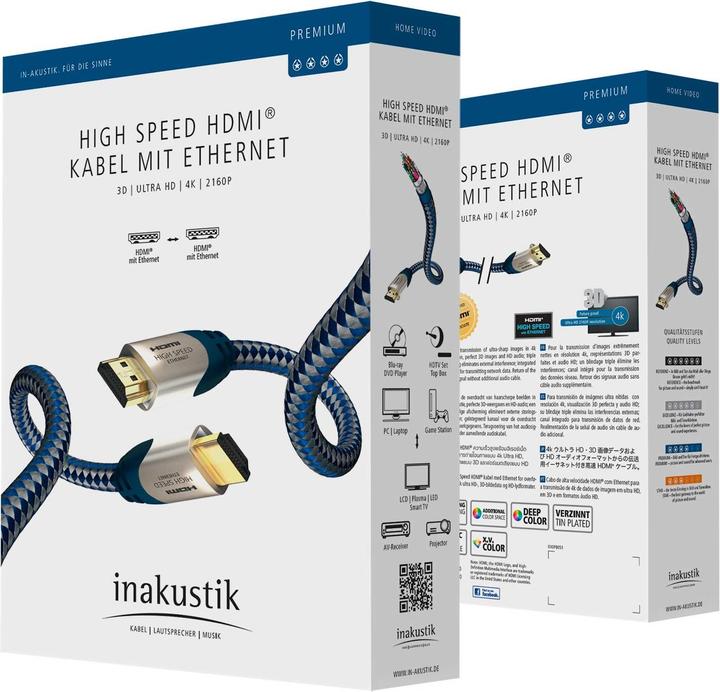 Produktbild Inakustik HDMI (Typ A) — HDMI (Typ A) (3 m, HDMI)