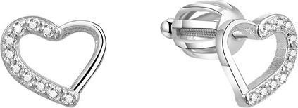 Beneto Silver heart earrings AGUP1423S (L)
