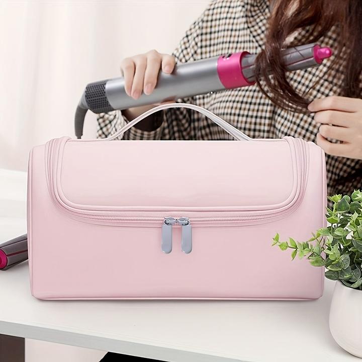 Produktbild Only-Bags.Store Multifunktionale Kosmetiktasche für Haartrockner, Lockenstab, Styling-Tools - PU-Material