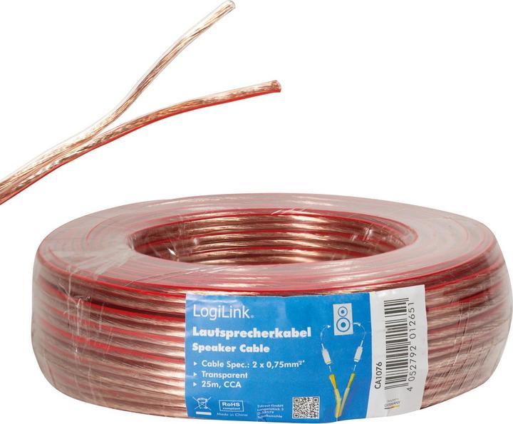 Produktbild LogiLink CA Lautsprecherkabel (25 m, 0.75 mm²)