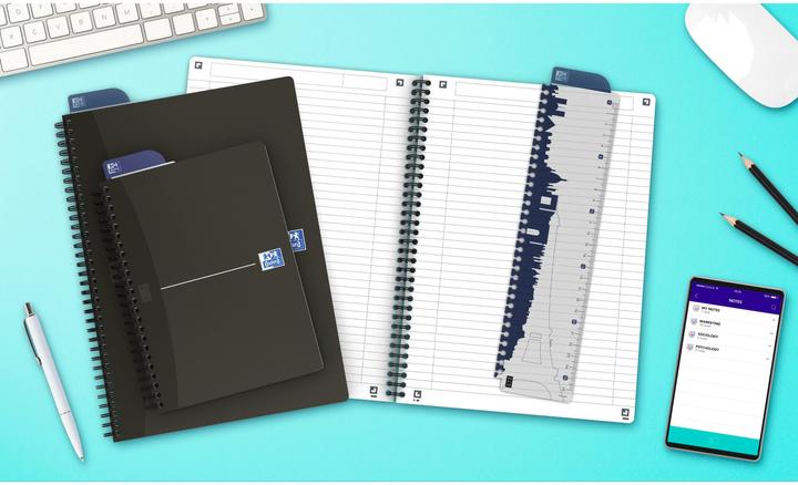 Immagine prodotto Oxford Libro a spirale Smart Black (A5, Nessuna, Copertina morbida)