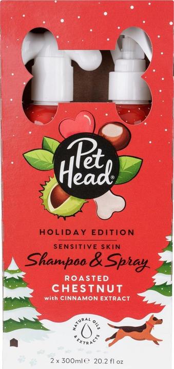 Pet Head Shampooing Festive Roasted Chestnut 300 + Spray 300 ml