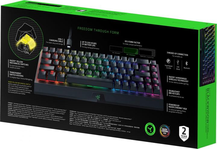 Actual product image Razer BlackWidow V3 Mini HyperSpeed (CH, Wireless)