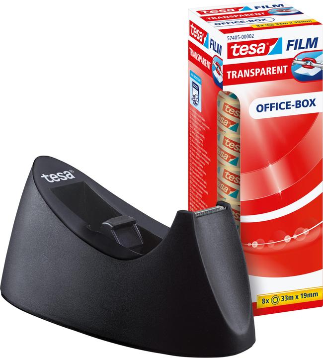 Image du produit tesa Dérouleur de table EASY CUT CURVE, antidérapant, 8 rouleaux de tesafilm inclus