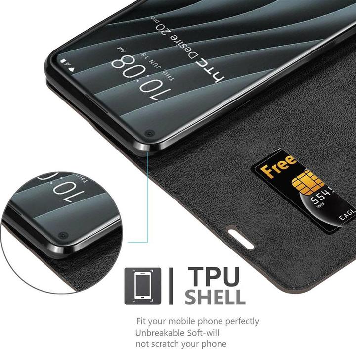 Actual product image Cadorabo Book Invisible Magnet Cover (HTC Desire 20 Pro)