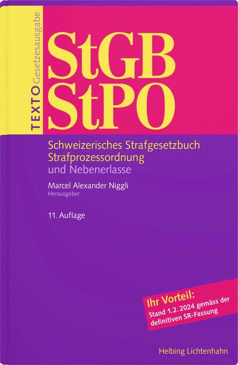 Image du produit TEXTO StGB/StPO (Allemand, Marcel Alexander Niggli, 2024)