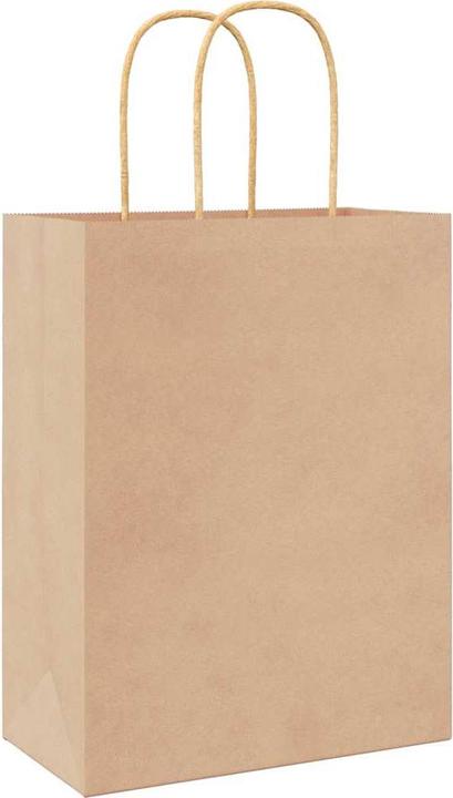 Image du produit VidaXL Sacs en papier kraft 50 pcs. avec anse Marron 22x11x28 cm Sac en papier (Pochette cadeau, 50 x)