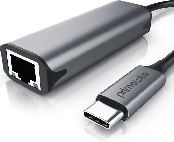 Produktbild Primewire Netzwerkadapter USB 3.2 Typ C zu RJ45 Buchse LAN Adapter, Netzwerk Adapter 2500Mbps Gigabit Ethernet (USB-C 3.2 Gen 1, RJ45 2.5 Gigabit Ethernet (1x))