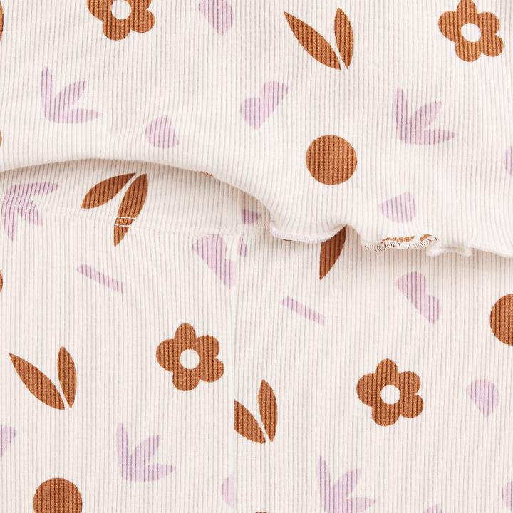 Produktbild La Redoute Collections Gerippter Pyjama mit Blumenmuster (128)